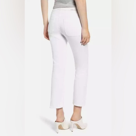 Current/Elliot Ultra High Waist Kick Jeans W/ Patch Pockets Sugar White Sz 25 - Picture 4 of 7